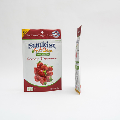 80 مم مادة OPV Stand Up Zip Lock الحقيبة البلاستيكية المطبوعة 0.8oz كيس تغليف الفاكهة الجافة