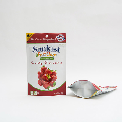 80 مم مادة OPV Stand Up Zip Lock الحقيبة البلاستيكية المطبوعة 0.8oz كيس تغليف الفاكهة الجافة