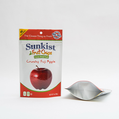 1OZ Dry Apple Chips الوقوف الحقيبة Bag مع Zip Lock Custom Zip Bag Packaging